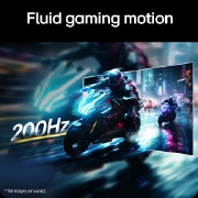 LG 32 in UltraGea™ G6, QHD 200Hz žaidimų monitorius, Žaidimų monitoriuje rodomas motociklų lenktynių vaizdas, iliustruojantis 200 Hz atnaujinimo dažnį, užtikrinantį sklandų žaidimo vaizdą., 32G620B-B, thumbnail 7